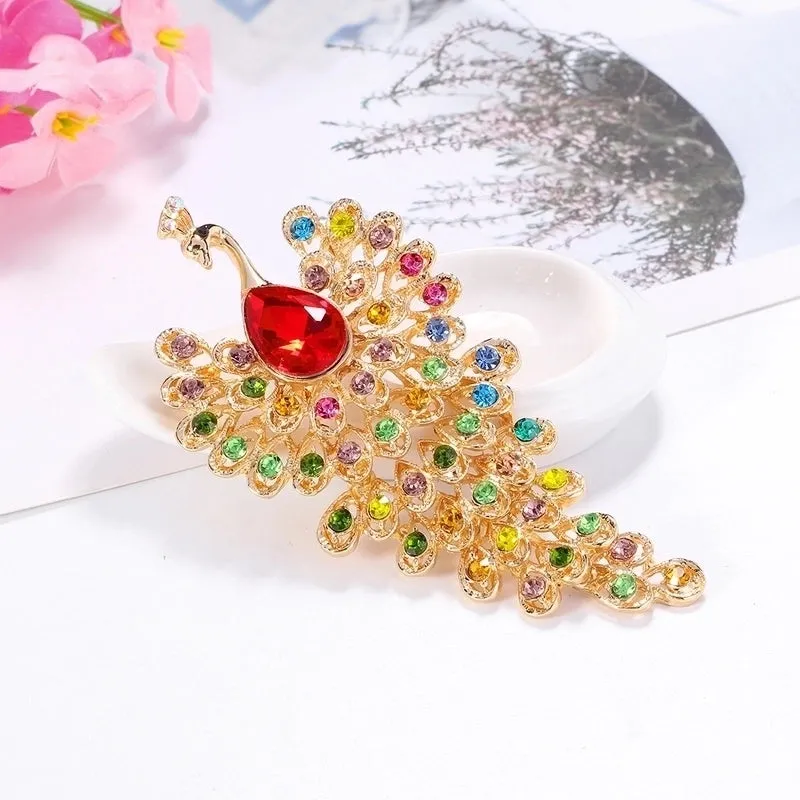 Retro Pin Animal Alloy Plating Artificial Gemstones Unisex Brooches