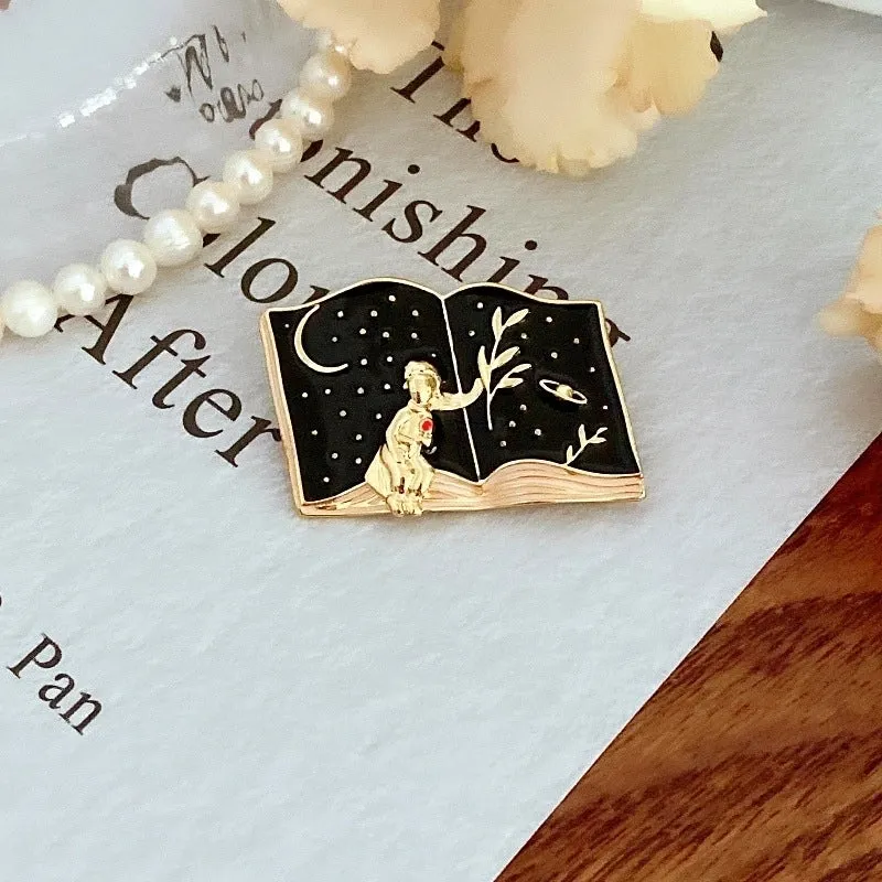 Retro Pin Cartoon Character Alloy Enamel Inlaid Gold Unisex Brooches