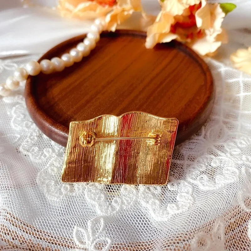 Retro Pin Cartoon Character Alloy Enamel Inlaid Gold Unisex Brooches