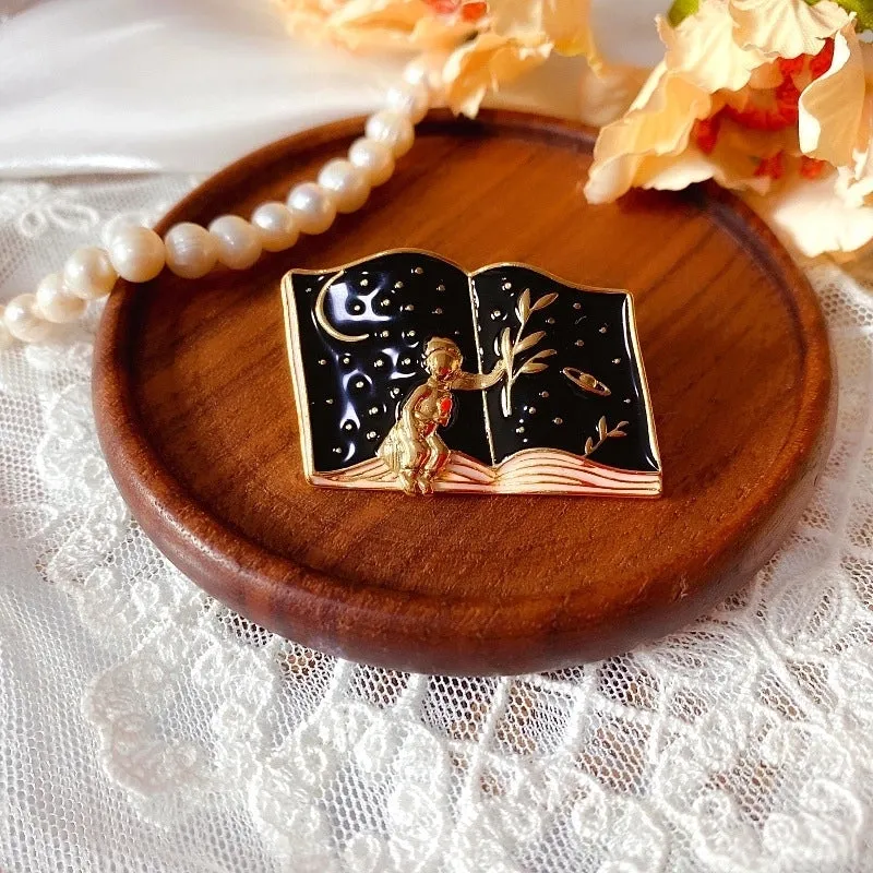 Retro Pin Cartoon Character Alloy Enamel Inlaid Gold Unisex Brooches