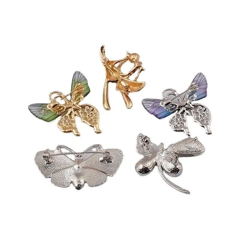 Retro Pin Dragonfly Butterfly Alloy Enamel Unisex Brooches
