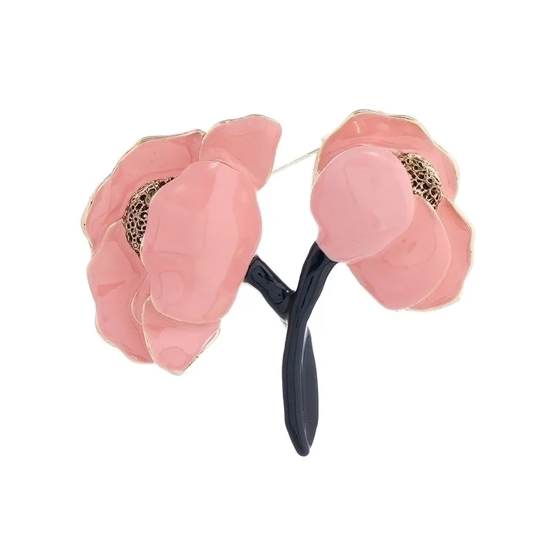 Retro Pin Flower Alloy Enamel Women'S Brooches