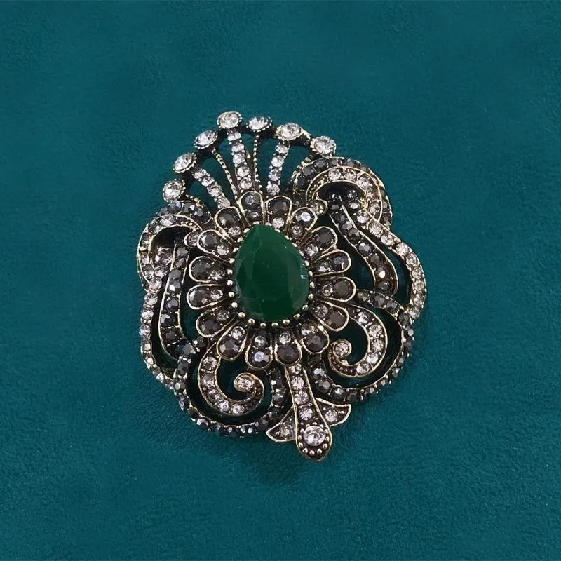 Retro Pin Geometric Alloy Rhinestone Women's Brooches