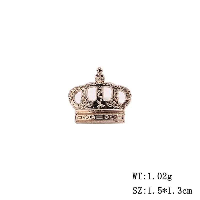 Retro Pin Human Crown Alloy Inlay Artificial Gemstones Unisex Brooches