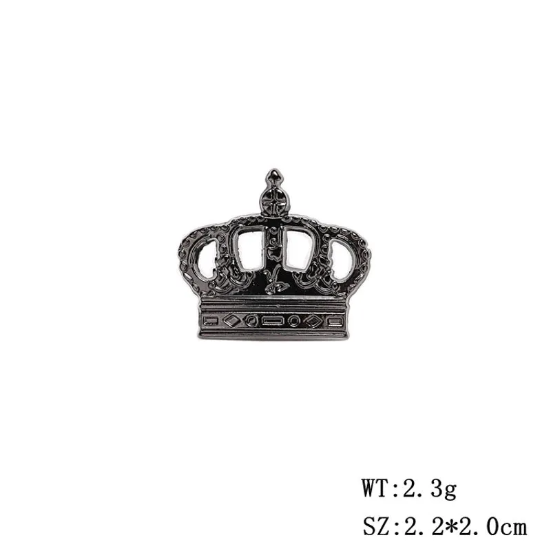 Retro Pin Human Crown Alloy Inlay Artificial Gemstones Unisex Brooches