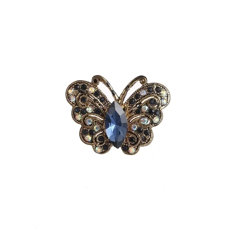 Retro Pin Insect Butterfly Rhinestone Unisex Brooches