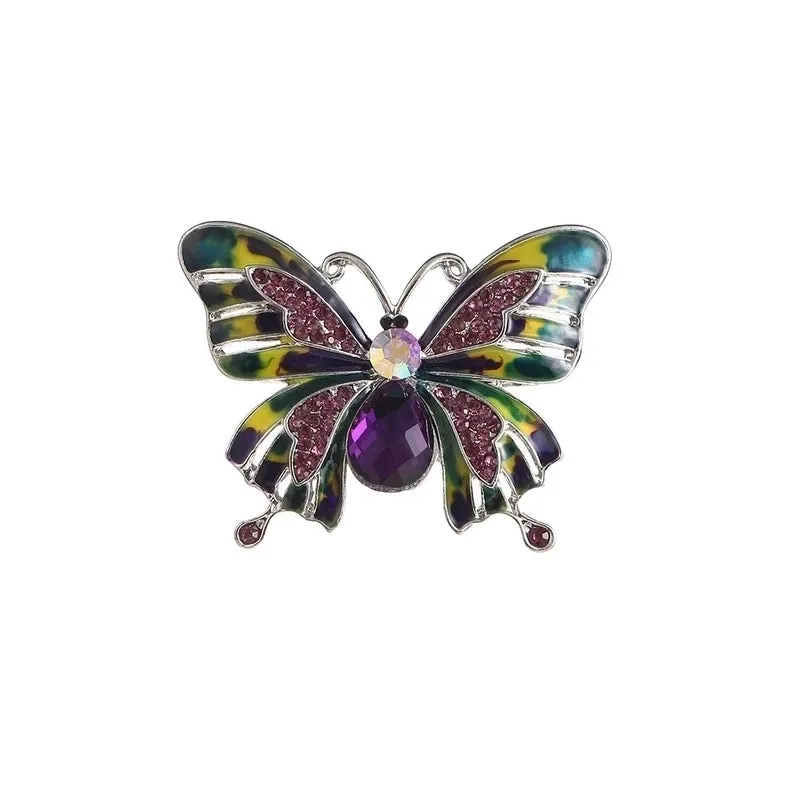 Retro Pin Insect Butterfly Rhinestone Unisex Brooches