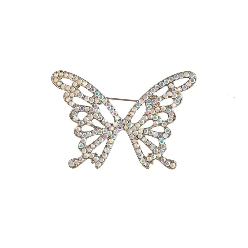 Retro Pin Insect Butterfly Rhinestone Unisex Brooches