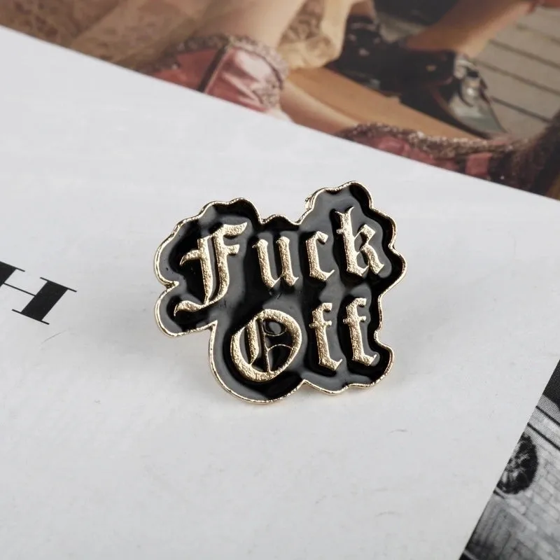 Retro Pin Letter Alloy Plating Unisex Brooches