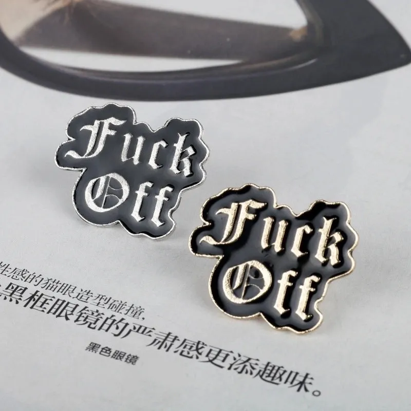 Retro Pin Letter Alloy Plating Unisex Brooches