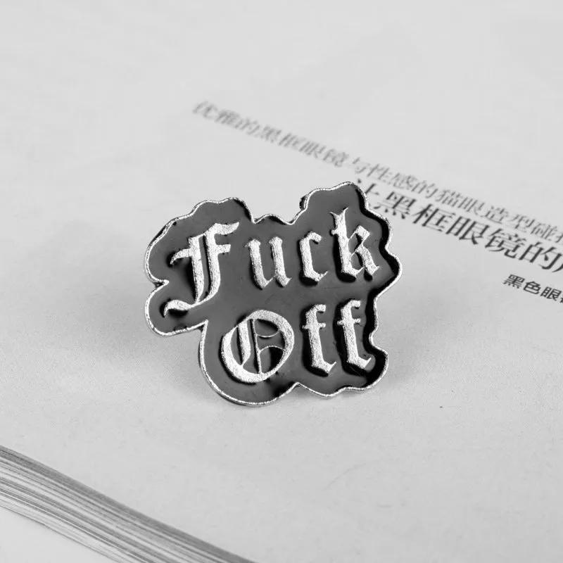 Retro Pin Letter Alloy Plating Unisex Brooches
