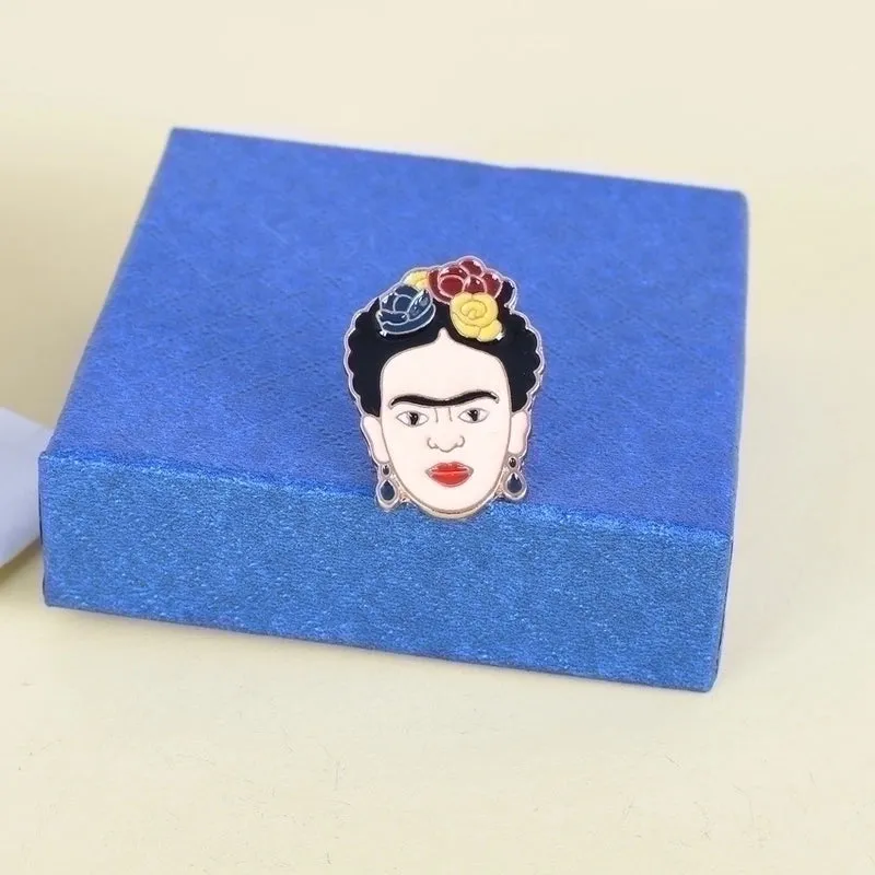 Retro Pin Portrait Alloy Enamel Women's Brooches