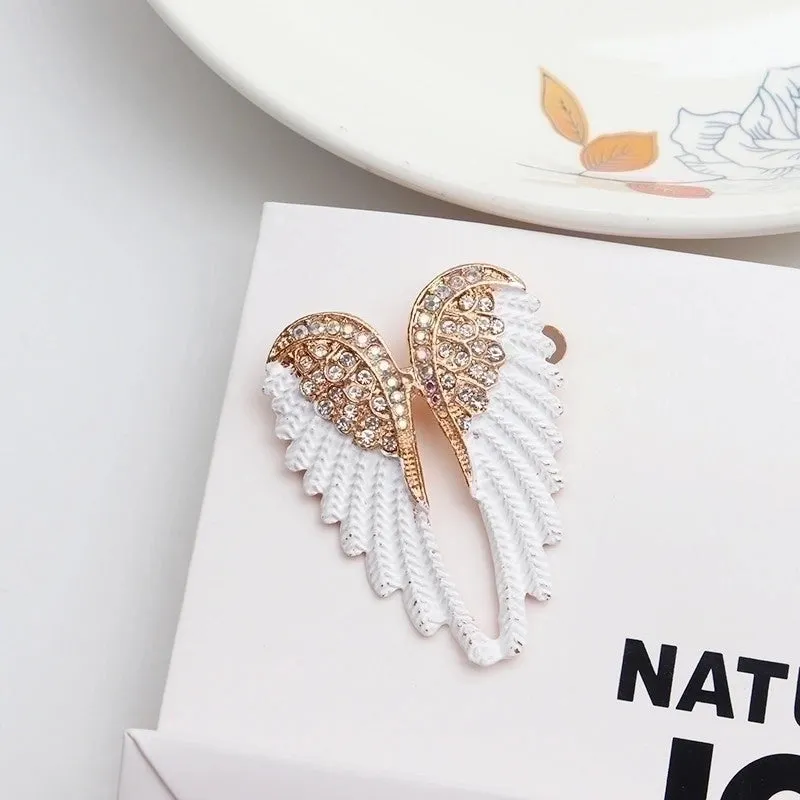 Retro Pin Wings Flower Alloy Enamel Women's Brooches