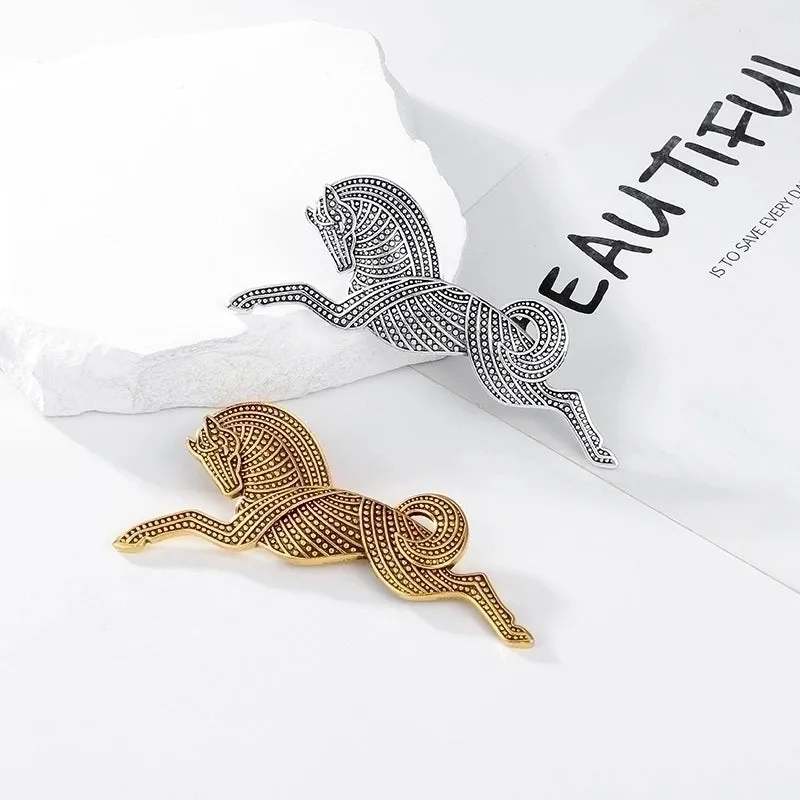 Retro Streetwear Horse Alloy Unisex Brooches