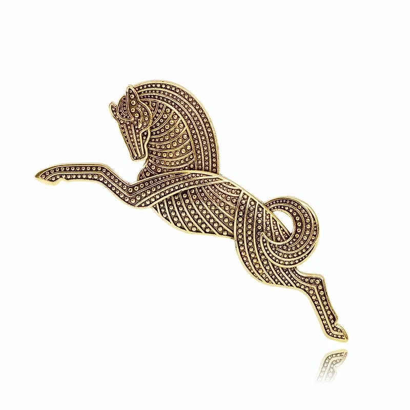 Retro Streetwear Horse Alloy Unisex Brooches