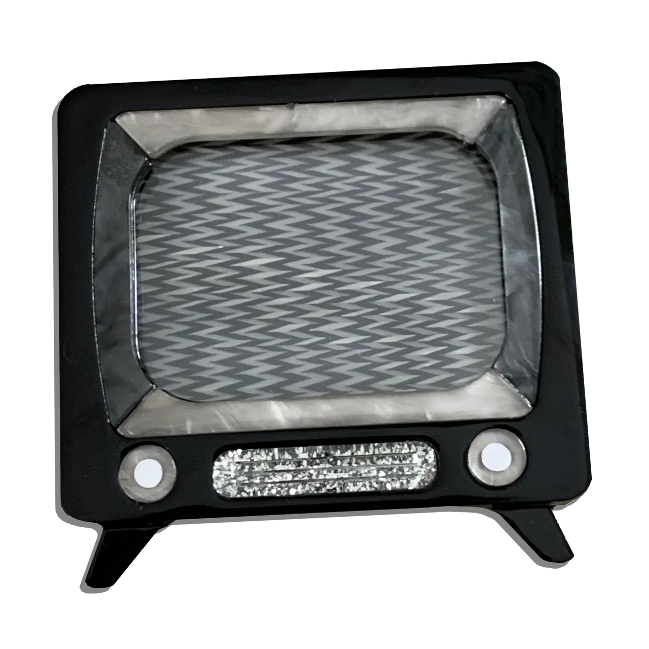 Retro TV "Locket" Brooch by Lipstick & Chrome