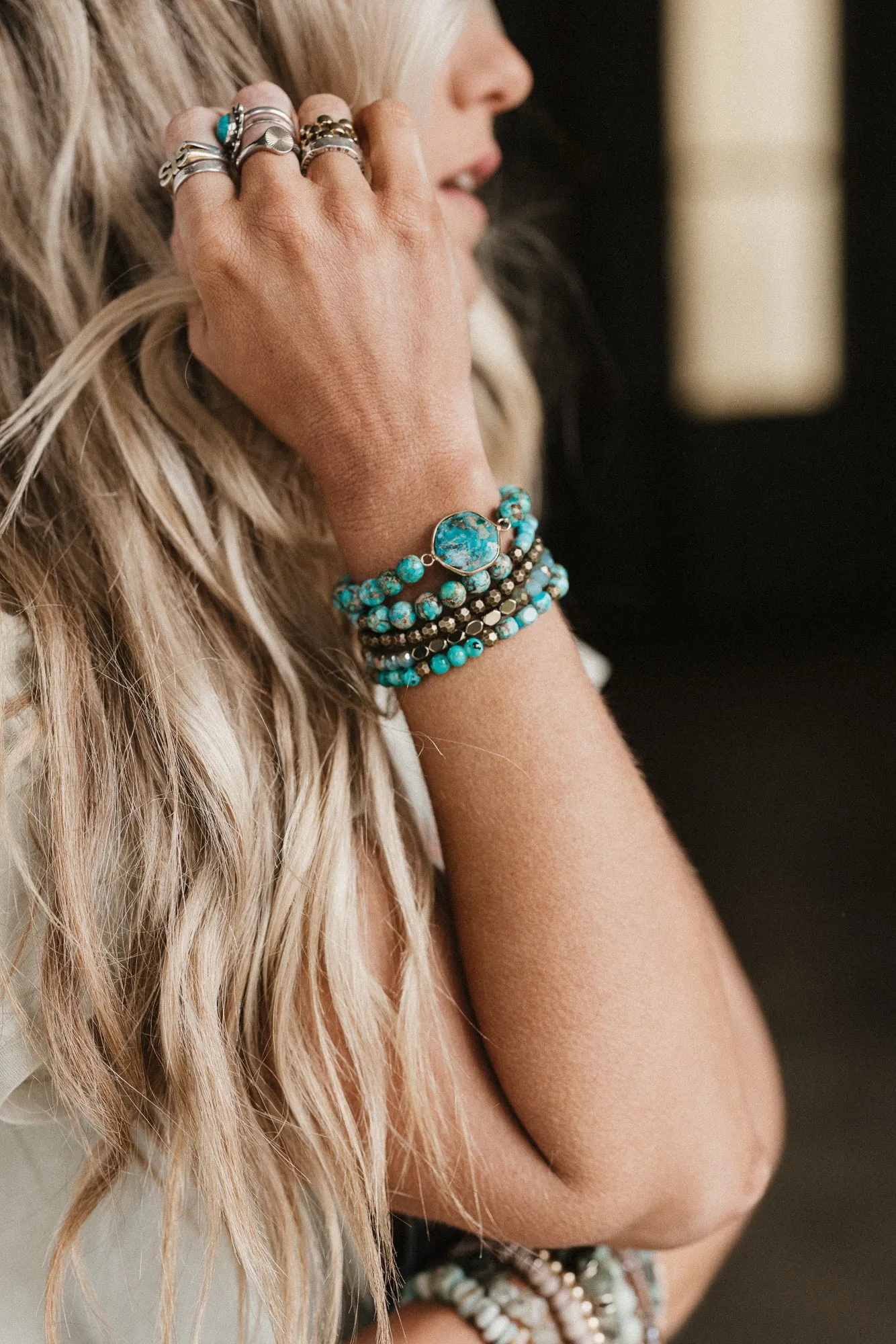 Rio Bloom Bracelet Set - Blue