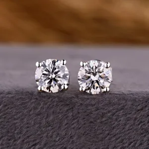 Round Brilliant Lab Grown Diamond Stud Earrings