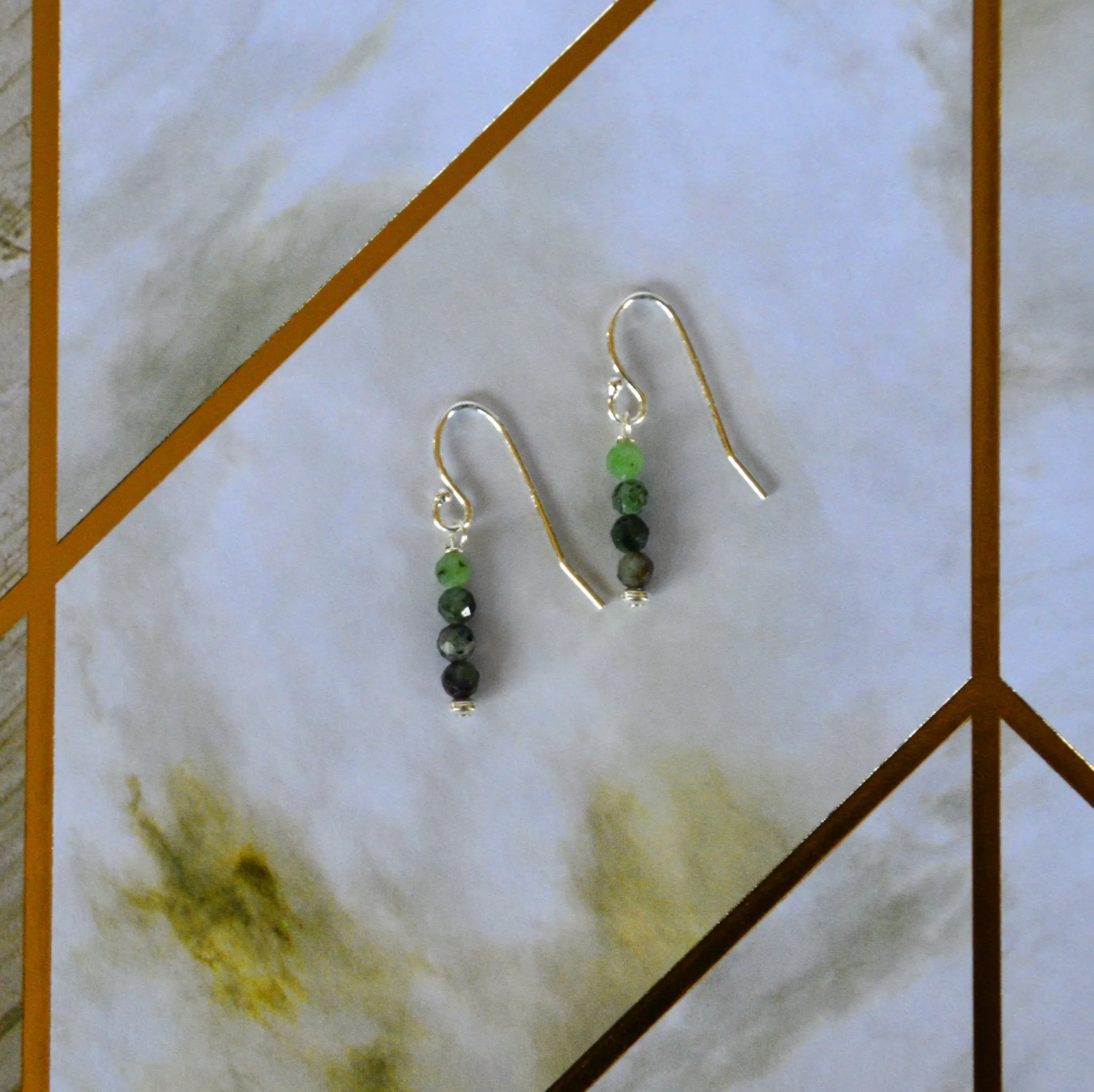 Ruby in Zoisite Earrings