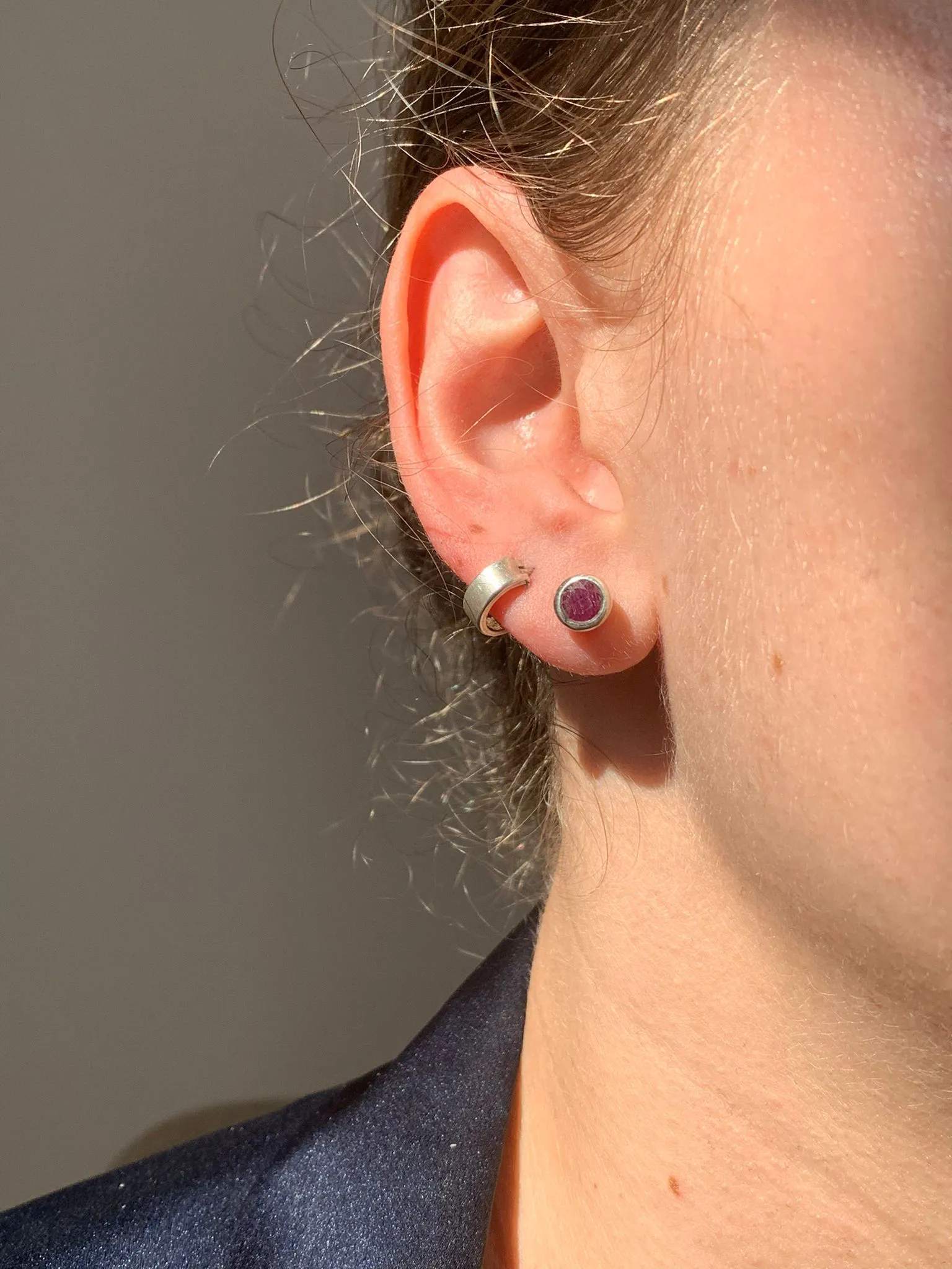 Ruby Naevia Studs - Round