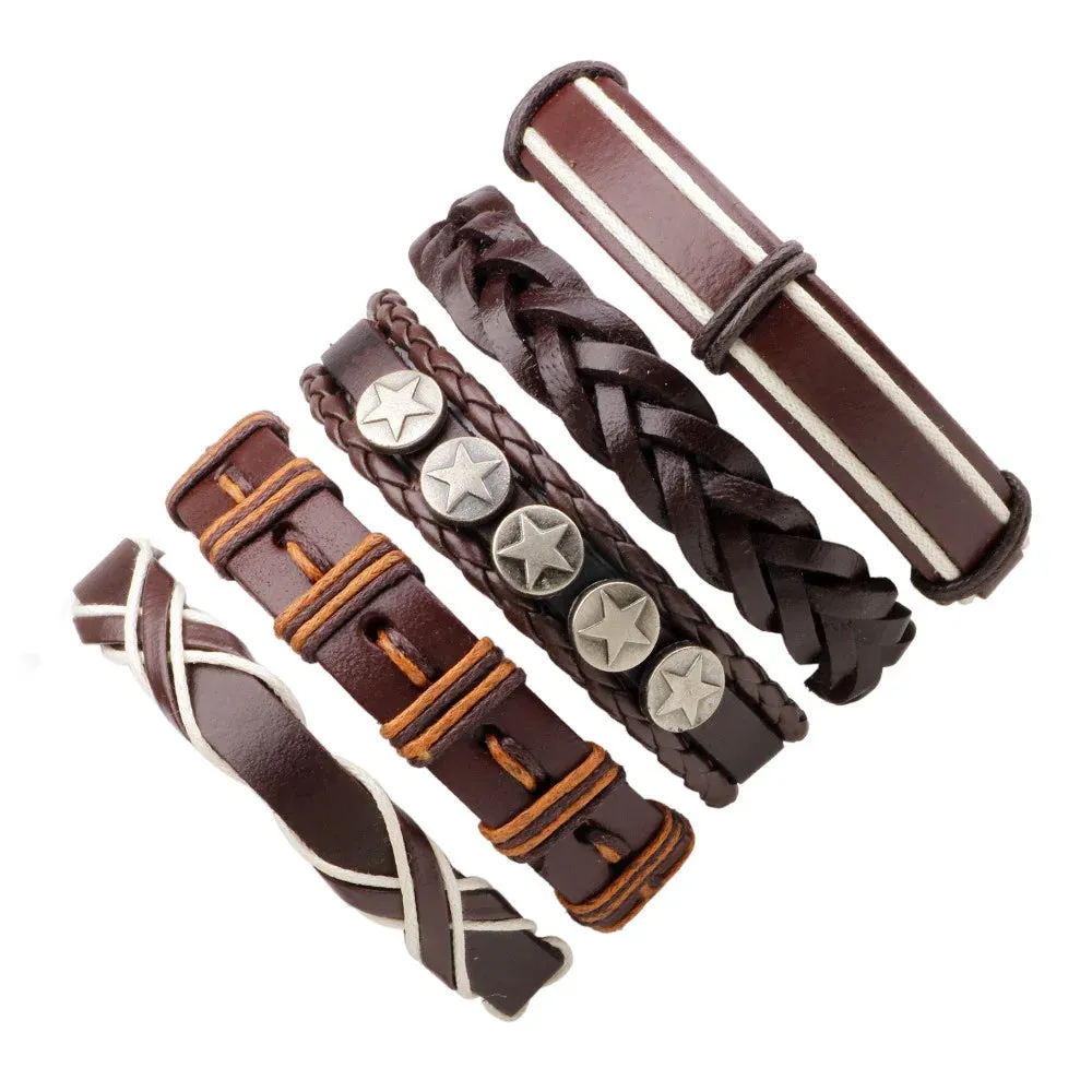 Rugged Reggae Wrap Bracelets for Men