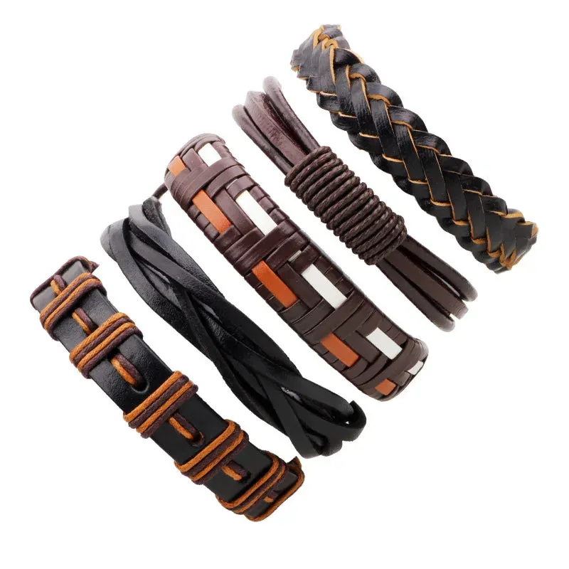 Rugged Reggae Wrap Bracelets for Men