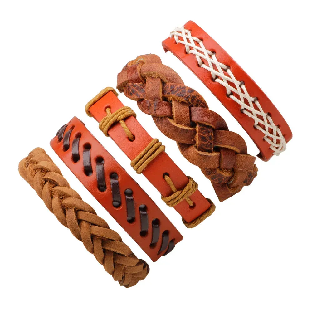 Rugged Reggae Wrap Bracelets for Men
