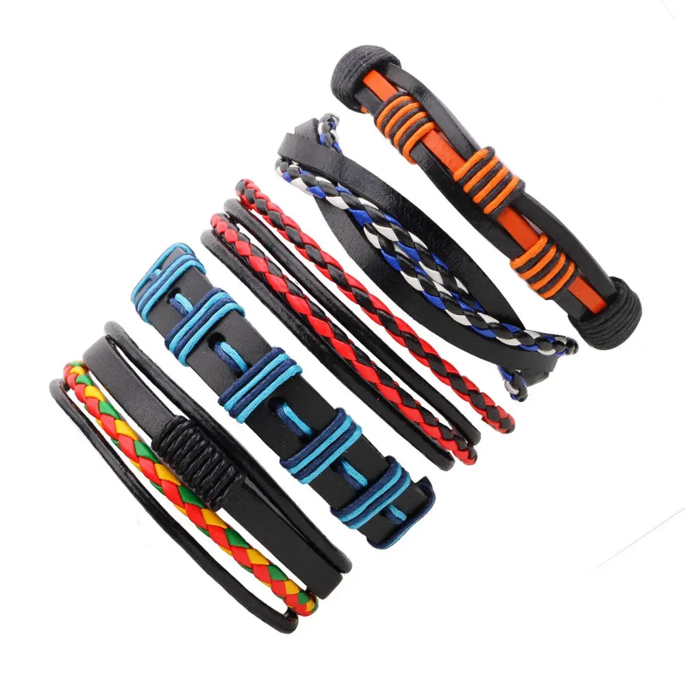 Rugged Reggae Wrap Bracelets for Men