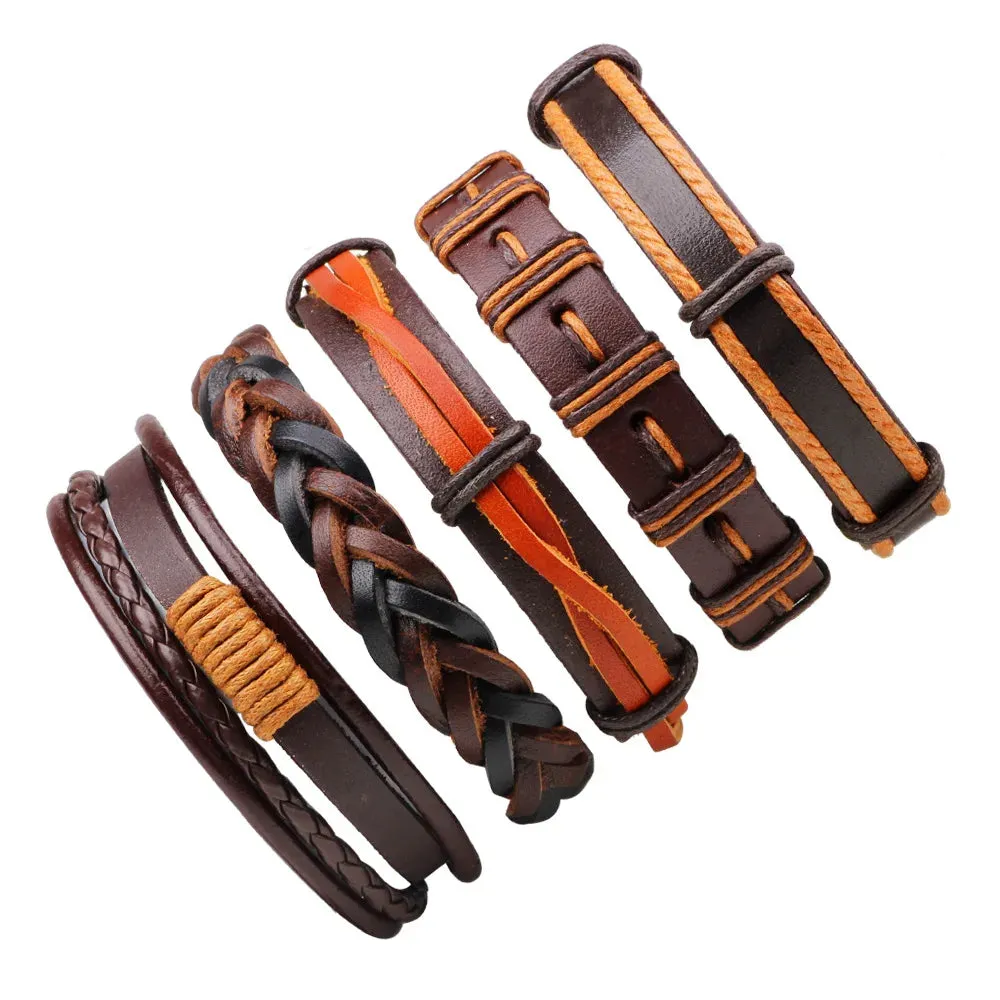 Rugged Reggae Wrap Bracelets for Men