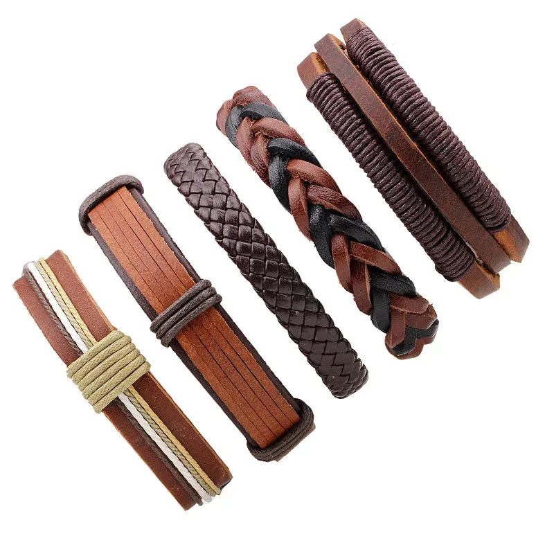Rugged Reggae Wrap Bracelets for Men