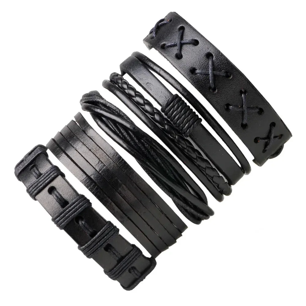 Rugged Reggae Wrap Bracelets for Men