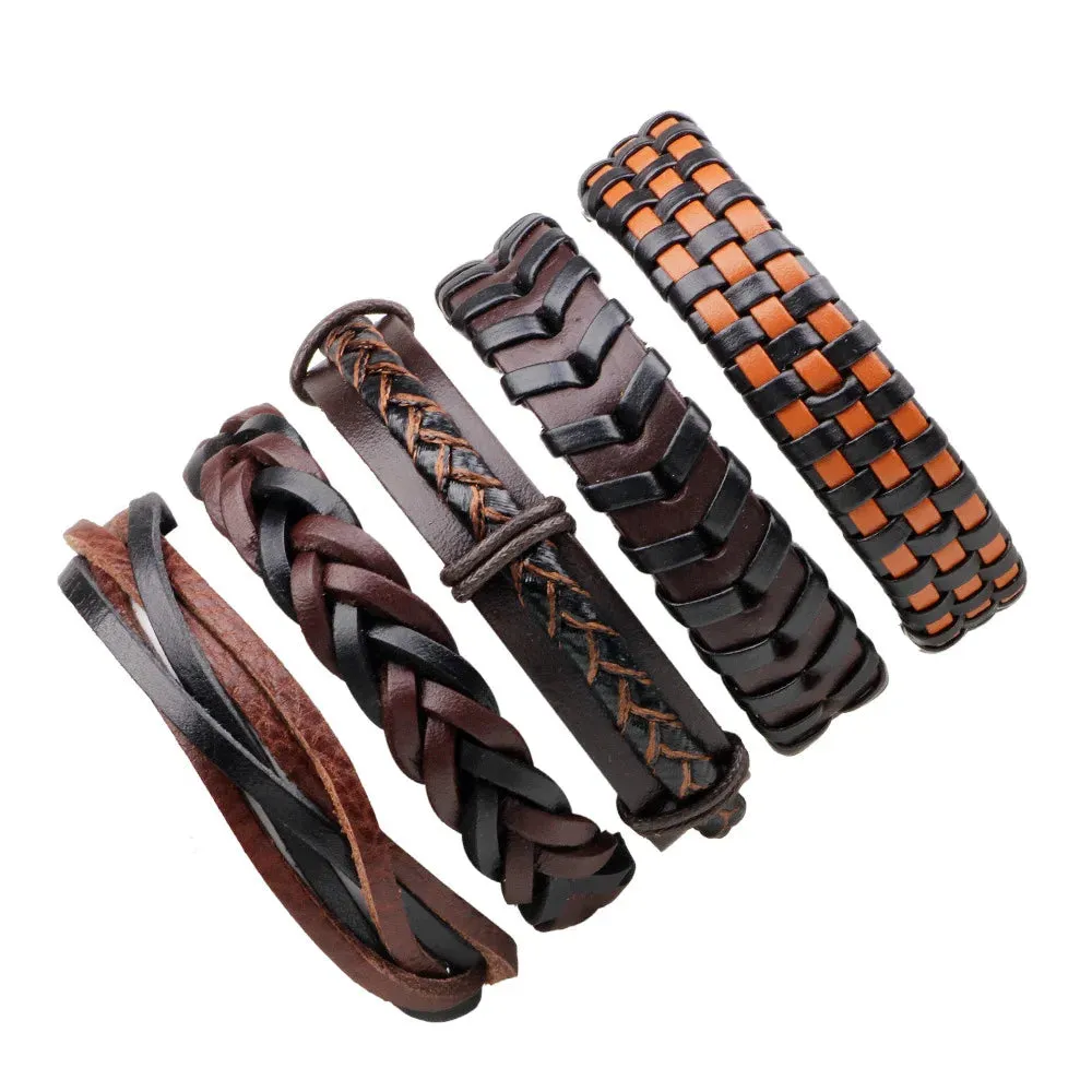 Rugged Reggae Wrap Bracelets for Men