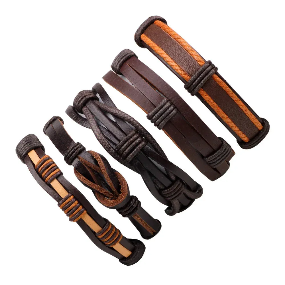 Rugged Reggae Wrap Bracelets for Men