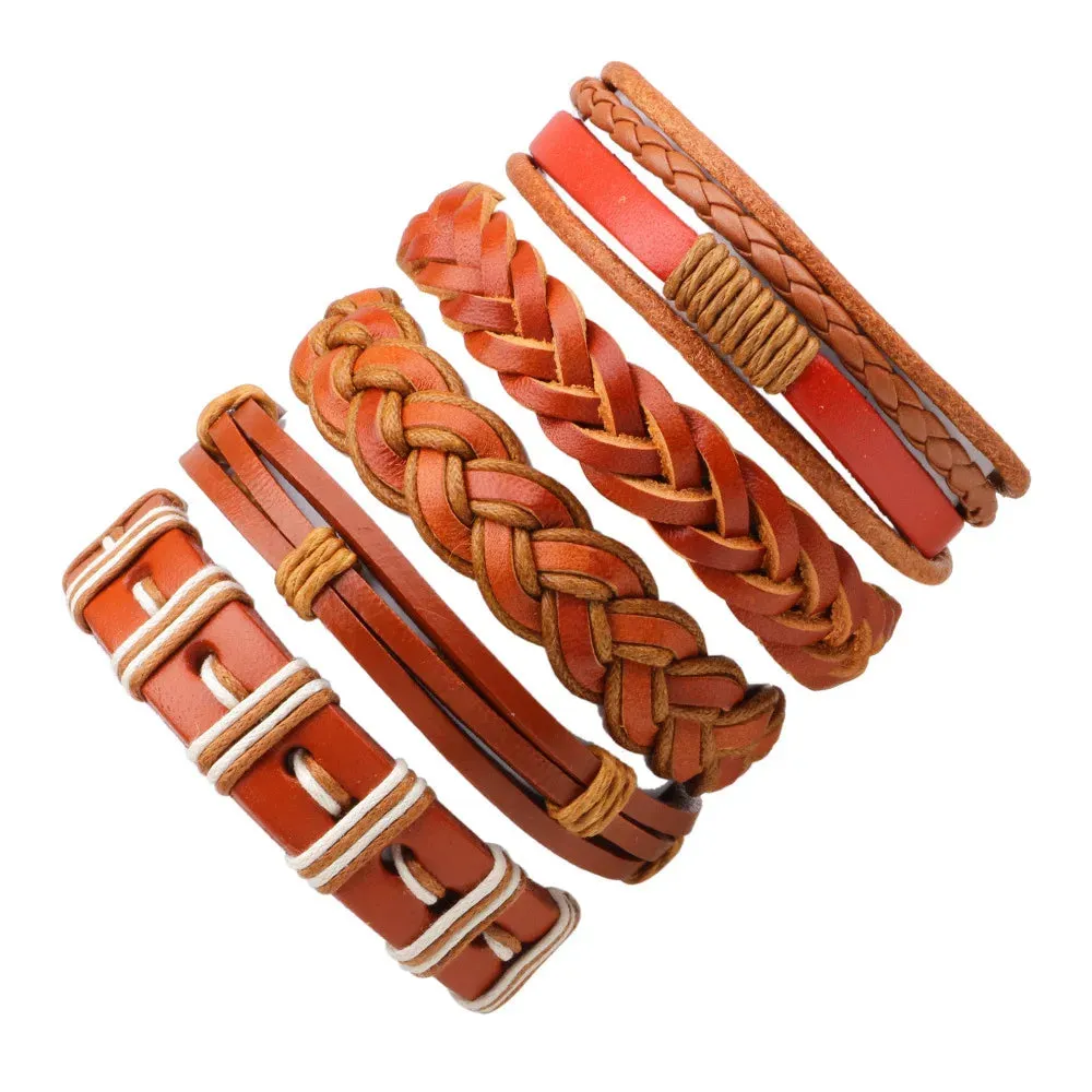 Rugged Reggae Wrap Bracelets for Men