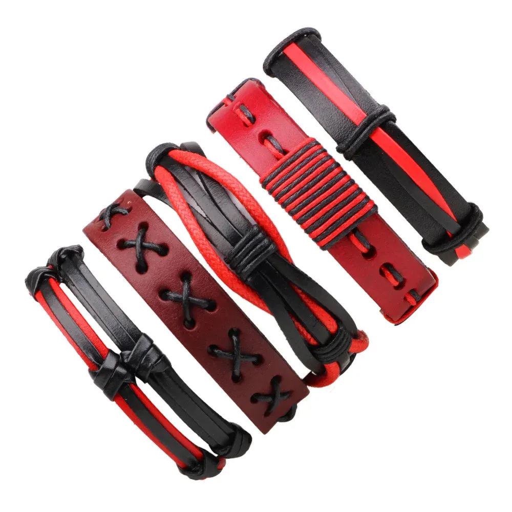 Rugged Reggae Wrap Bracelets for Men
