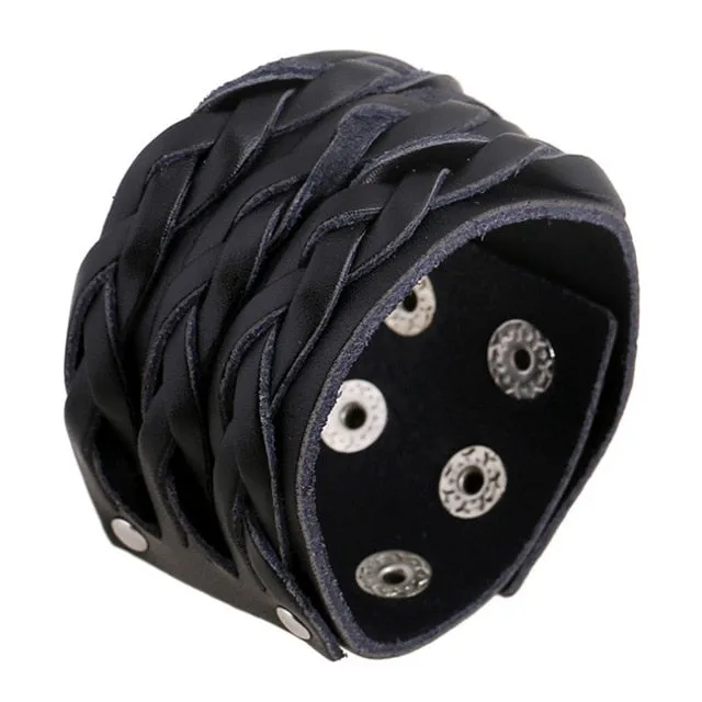 Save Ocean Animals Jewelry | Boho Leather Cuff Bracelet 26 Styles