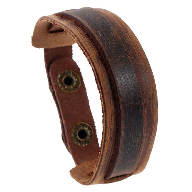 Save Ocean Animals Jewelry | Boho Leather Cuff Bracelet 26 Styles