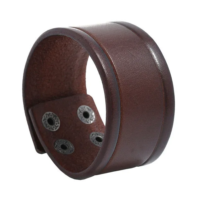 Save Ocean Animals Jewelry | Boho Leather Cuff Bracelet 26 Styles