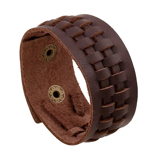 Save Ocean Animals Jewelry | Boho Leather Cuff Bracelet 26 Styles