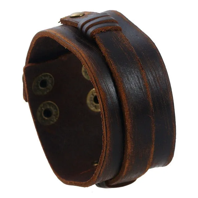 Save Ocean Animals Jewelry | Boho Leather Cuff Bracelet 26 Styles