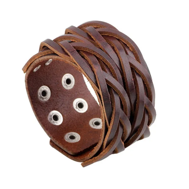 Save Ocean Animals Jewelry | Boho Leather Cuff Bracelet 26 Styles