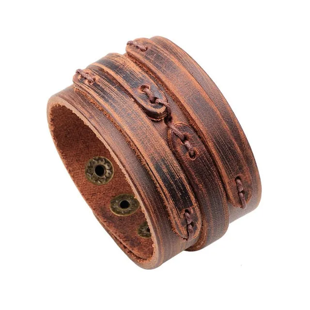 Save Ocean Animals Jewelry | Boho Leather Cuff Bracelet 26 Styles