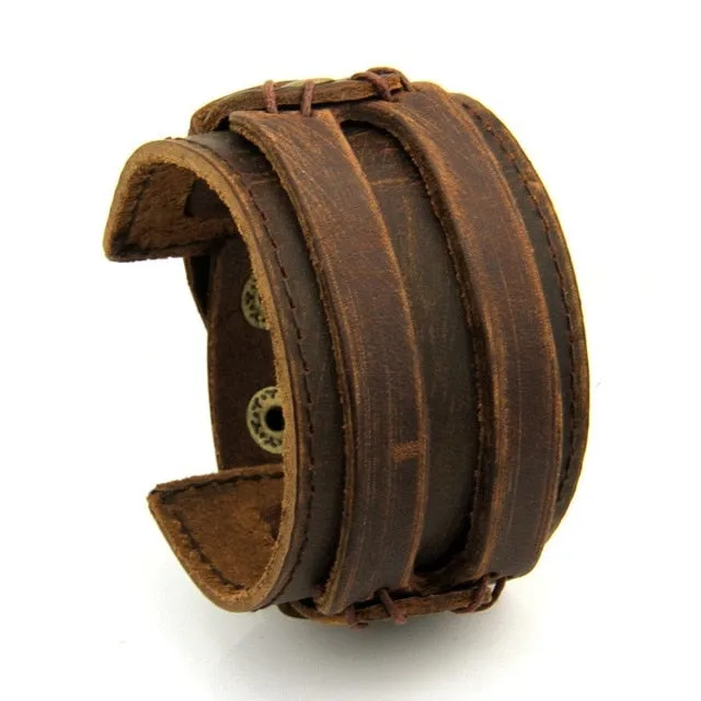 Save Ocean Animals Jewelry | Boho Leather Cuff Bracelet 26 Styles