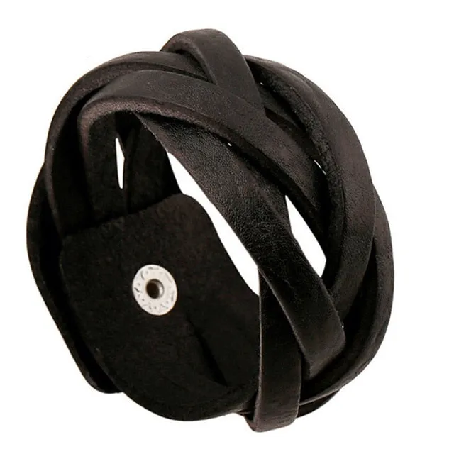 Save Ocean Animals Jewelry | Boho Leather Cuff Bracelet 26 Styles