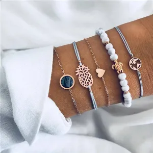 Save Sea Turtle Jewelry | Sea Turtle Honu Stack Bracelet