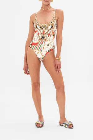 SCOOP NECK ONE PIECE WITH BUTTONS SALUTI SUMMERTIME