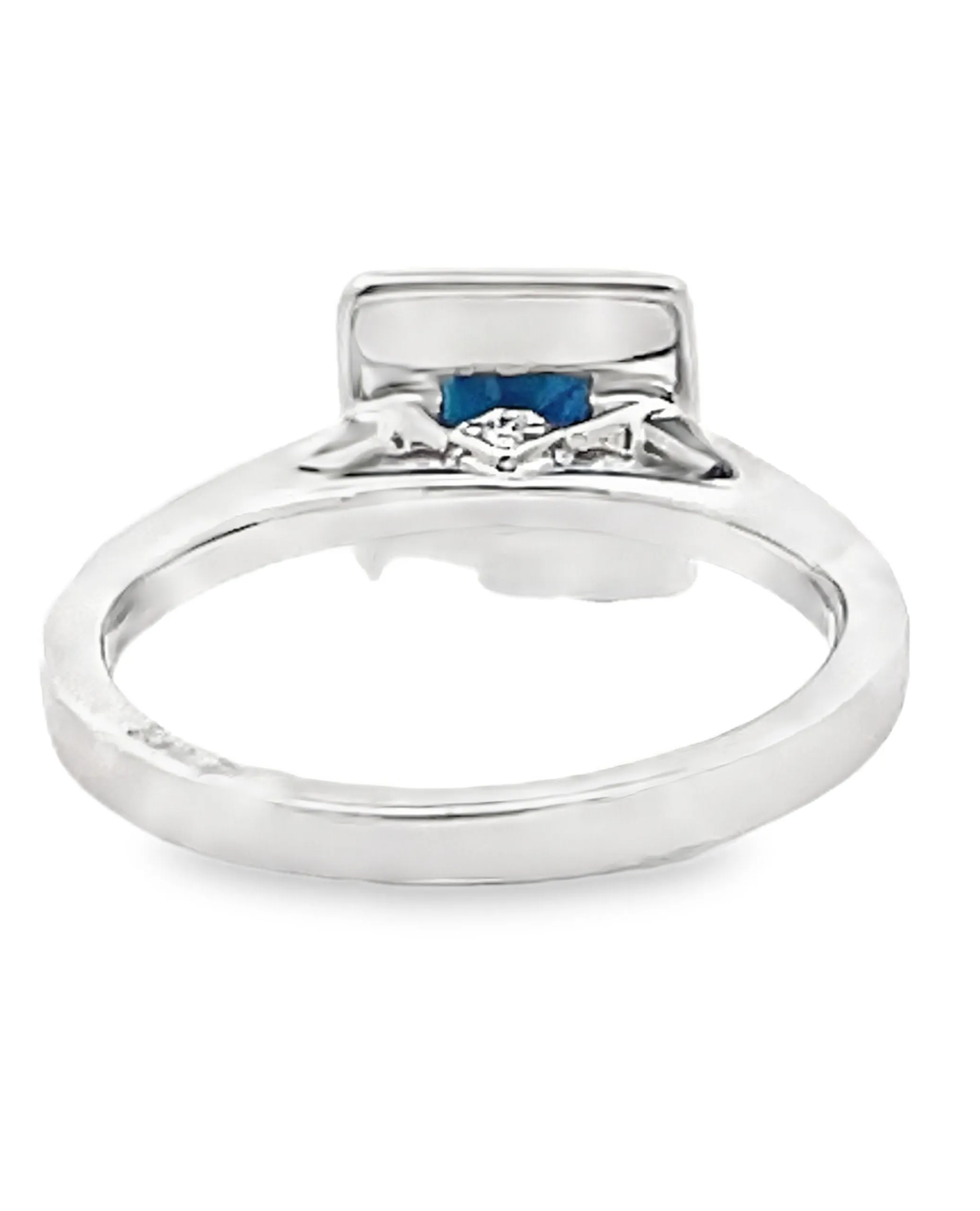 Scott Kay 14K White Gold 'Contemporary' Engagement Ring with Center Sapphire