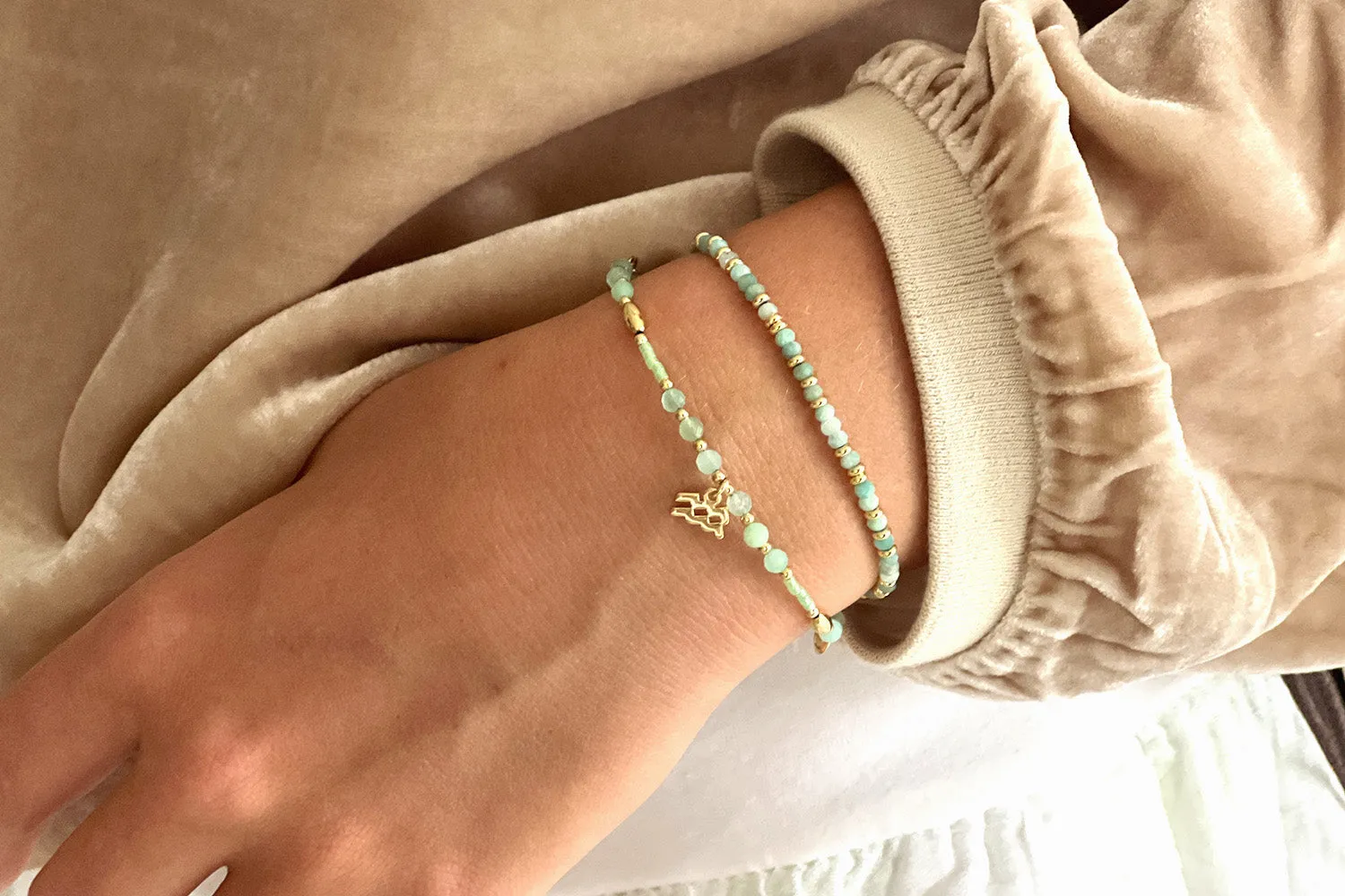 Serenity Chrysoprase Bracelet Stack