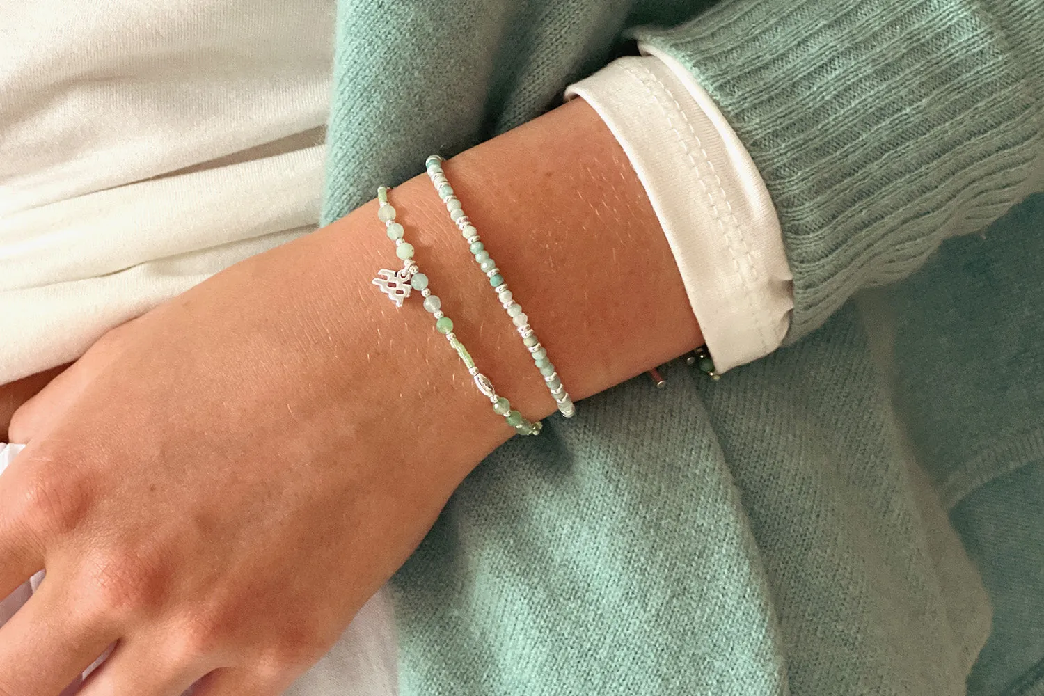 Serenity Chrysoprase Bracelet Stack