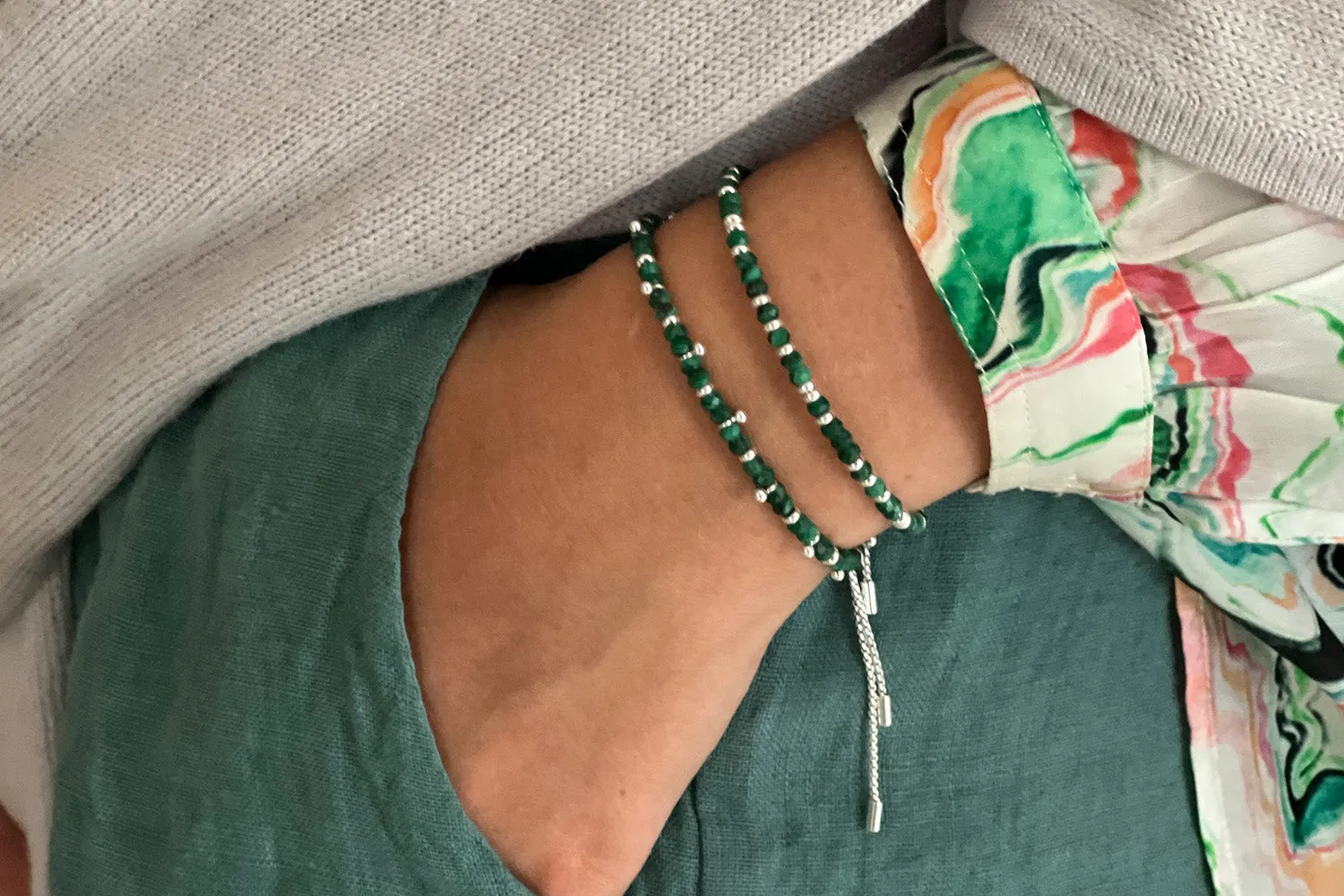 Serenity Malachite Bracelet Stack